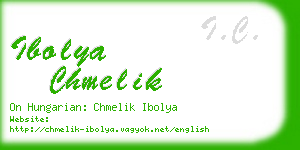 ibolya chmelik business card